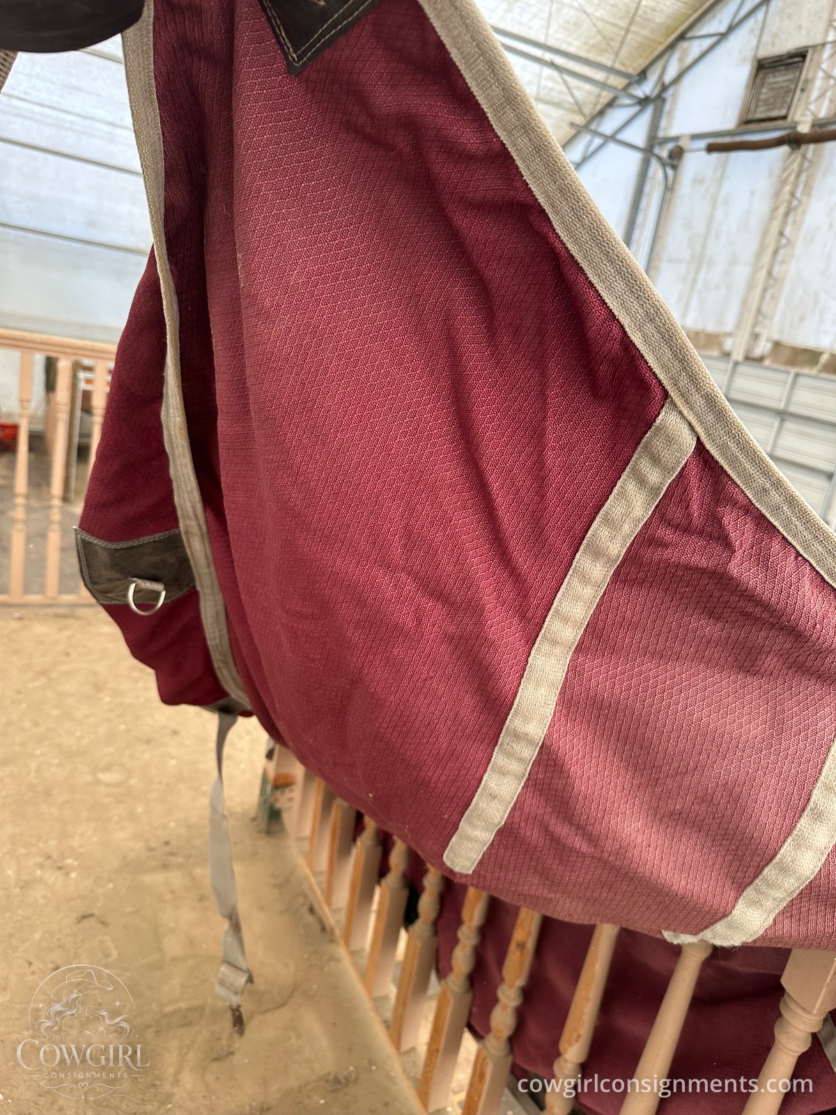 Burgundy Winter Horse Blanket, 72", photo 3