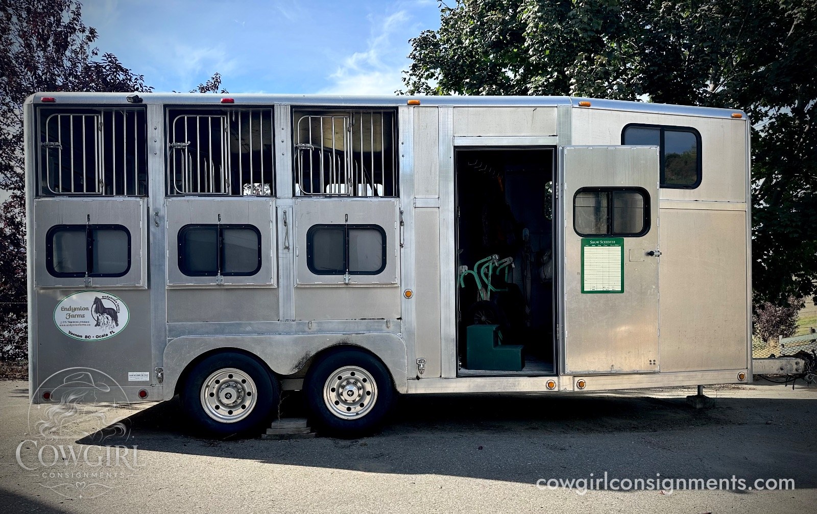 Custom, One Of A Kind, Extra-Tall Aluminum 3-Horse Trailer