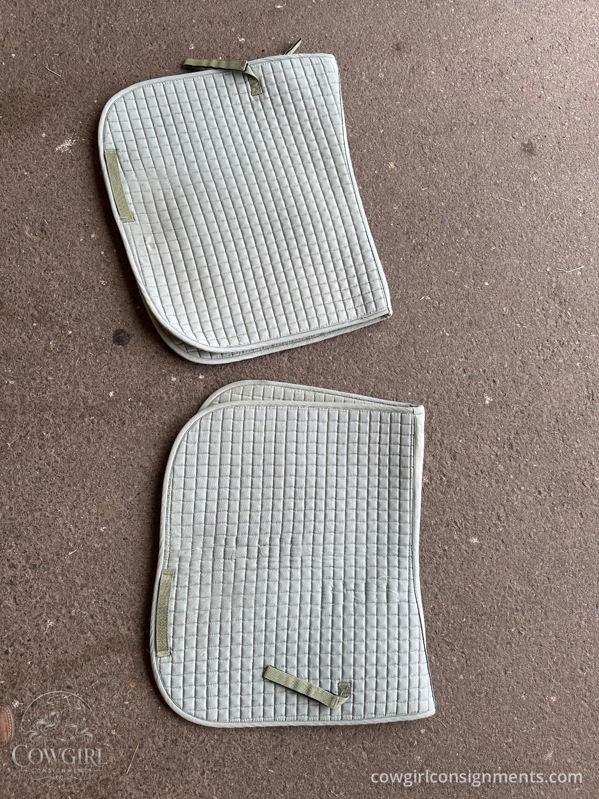 Dressage Saddle Pads, Light Blue, Pair Of 2