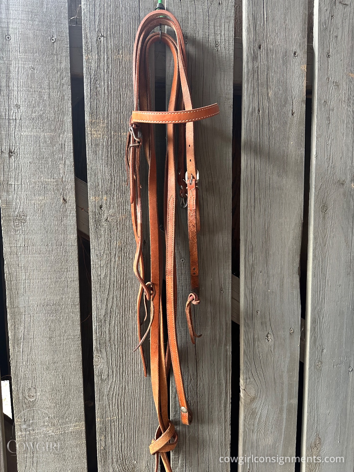 Leather Headstall & Split Reins, Cob Size