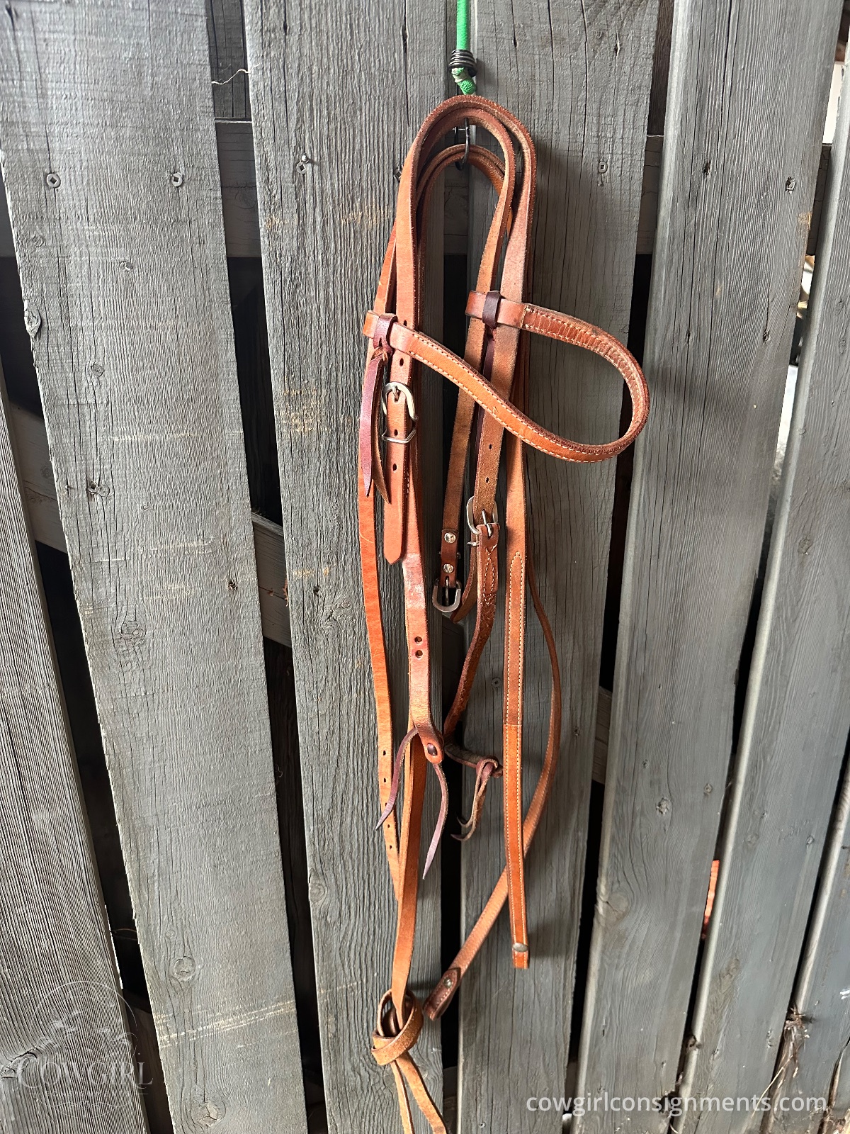 Leather Headstall & Split Reins, Cob Size, photo 3