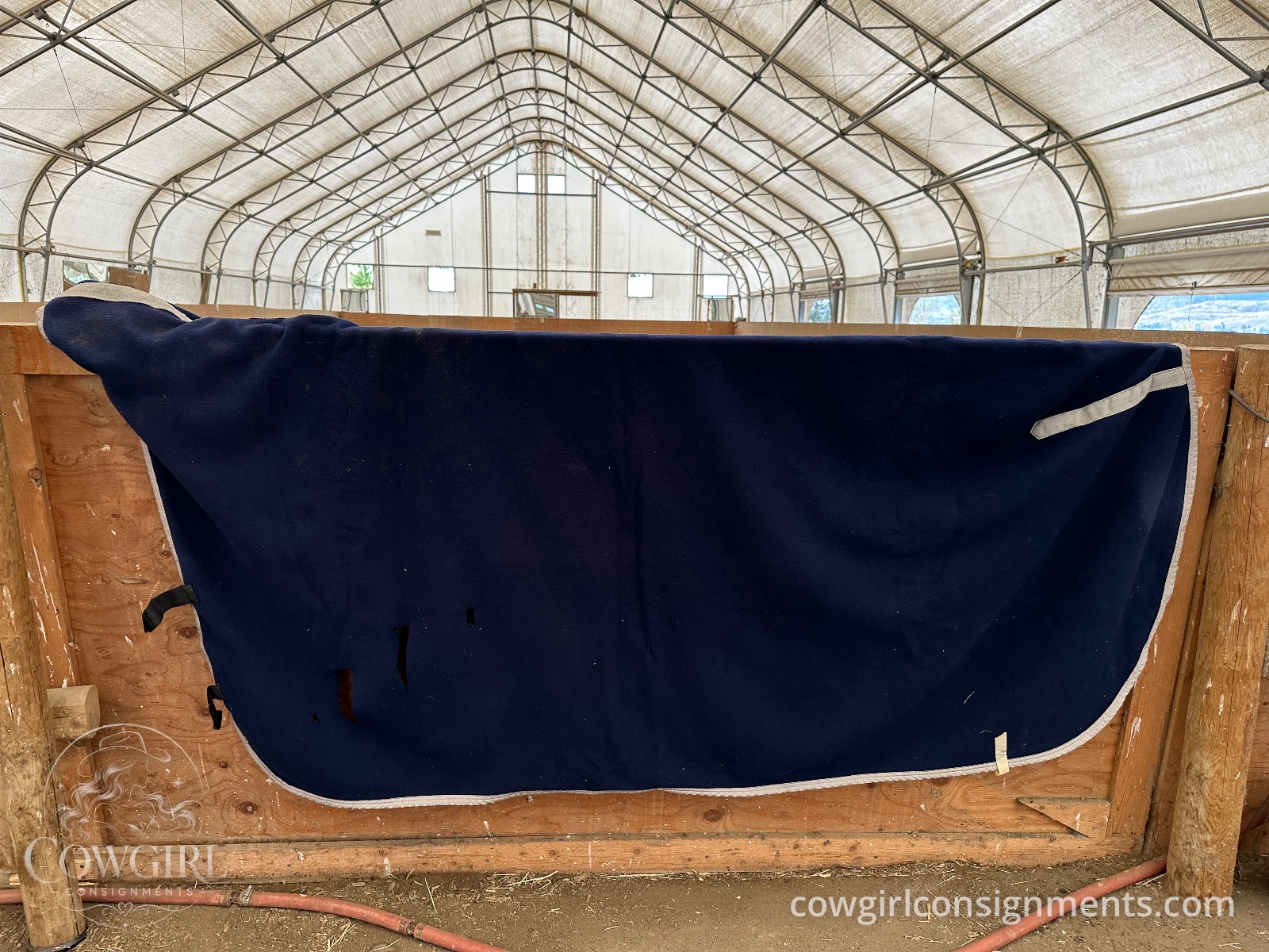Navy Fleece Horse Cooler, 84"